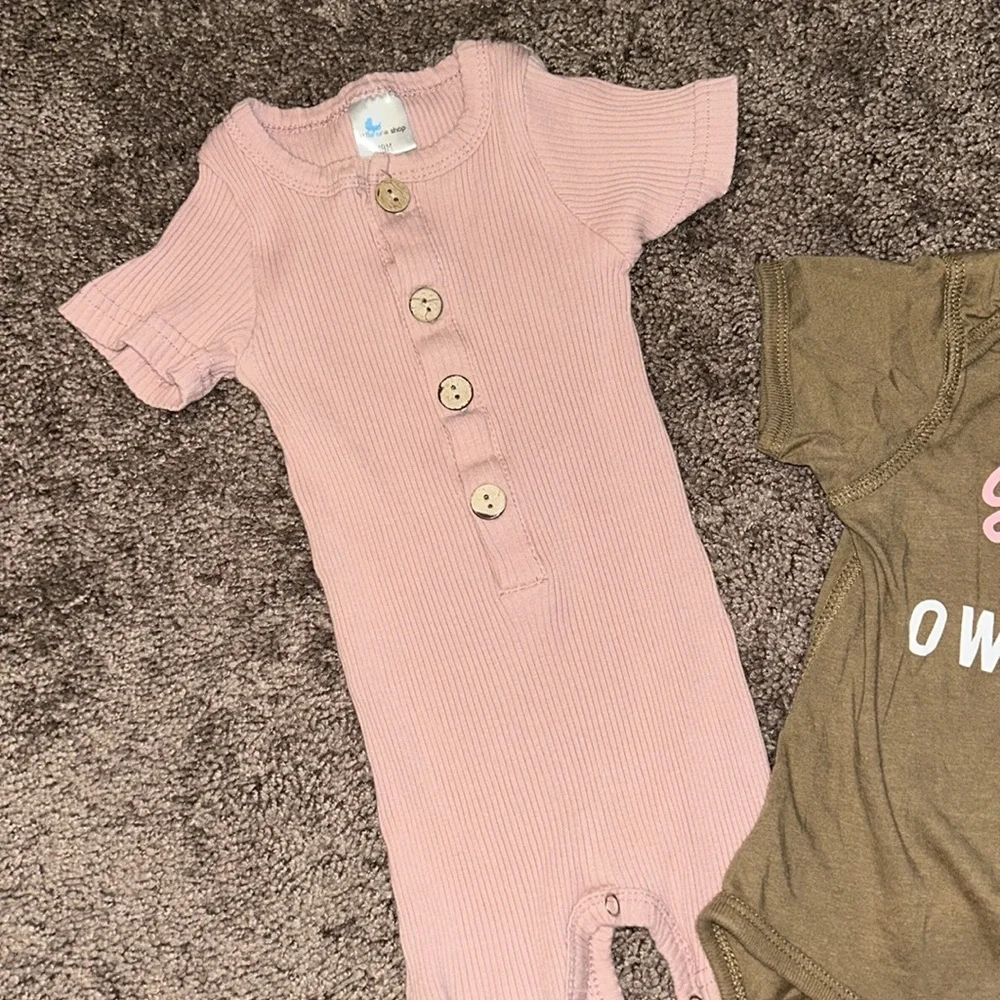 Babygirl 18m little one shop pink jumpsuit and small shop bodysuit
